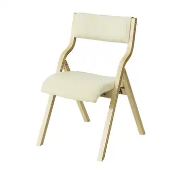 E.Leclerc Sobuy fst40-w chaise pliante en bois avec assise rembourrée chaise pliable pour cuisine offre