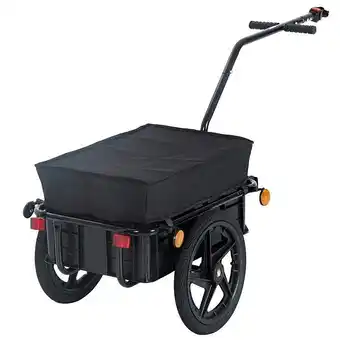 E.Leclerc Remorque vélo remorque de transport pour vélo 144l x 59l x 80h cm barre d'attelage universelle acier noir offre