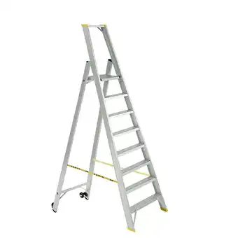 E.Leclerc Forte escabeau en aluminium avec roulettes 8 marches offre