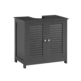 E.Leclerc Sobuy frg237-ii-dg meuble sous-lavabo housse - 2 portes et 2 étages à l’intérieur -gris offre