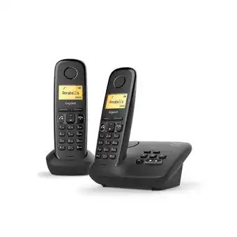 E.Leclerc Téléphone fixe gigaset al370a duo noir avec répondeur offre