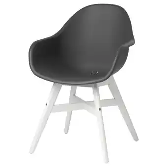 Fanbyn chaise à accoudoirs, gris/blanc intérieur/extérieur