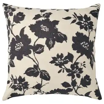 Svärdkrissla housse de coussin, naturel/anthracite, 50x50 cm