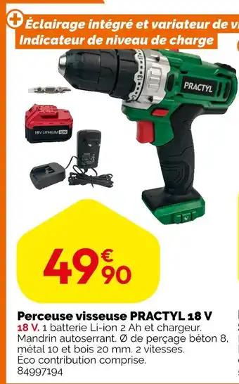 Weldom Practyl perceuse visseuse 18 v offre