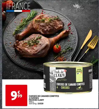 Auchan Pech de clary cuisses de canard confites 4 cuisses offre