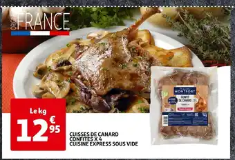 Auchan Maison montfort cuisses de canard confites x 4 cuisine express sous vide offre
