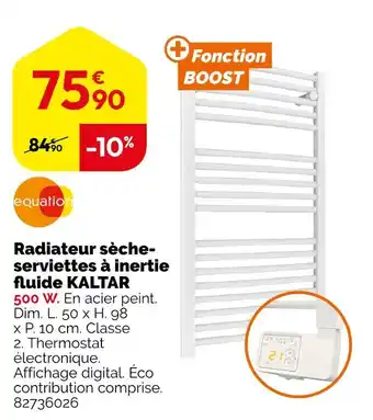 Weldom Equation radiateur sèches-erviettes à inertie fluide kaltar offre