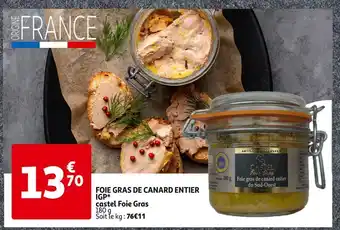 Auchan Castel foie gras foie gras de canard entier igp offre