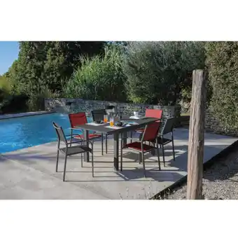 Jardiland Table de jardin extensible gênes aluminium - 4 à 6 personnes offre