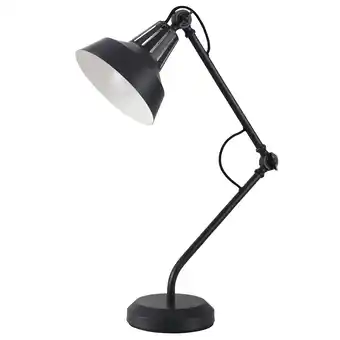 Castorama Lampe de table incandescent yarra goodhome e27 noir mat offre
