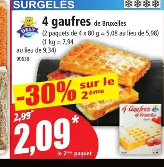 Norma 4 gaufres de Bruxelles offre