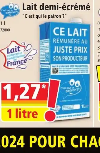 Norma Lait demi-écrémé offre
