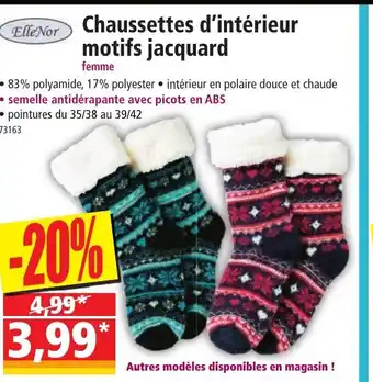 Chaussettes d'intérieur motifs jacquard