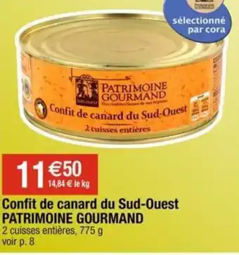 Cora x Carrefour Confit de canard du Sud-Ouest offre