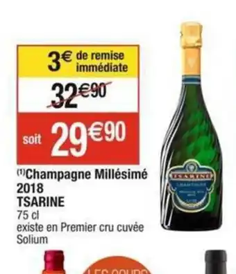 Cora x Carrefour Champagne Millésimé 2018 offre