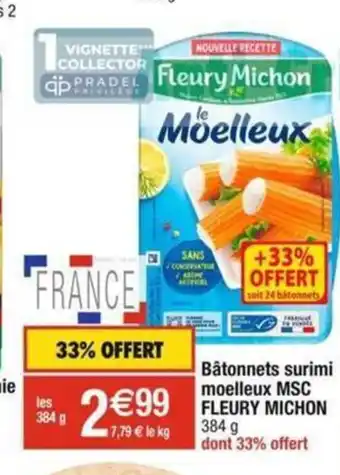 Cora x Carrefour Bâtonnets surimi moelleux MSC FLEURY MICHON offre