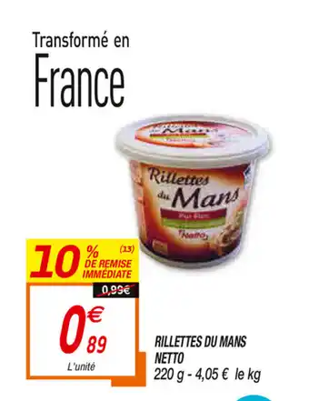 Netto Rillettes Du Mans Netto offre