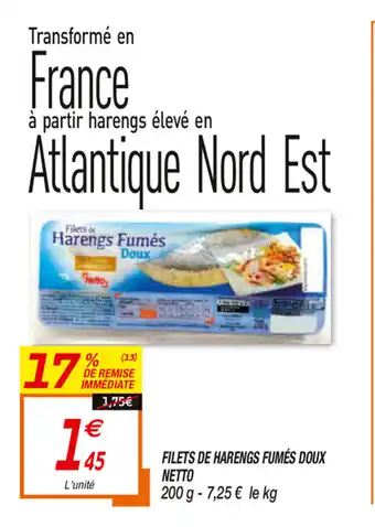 Netto Filets De Harengs Fumès Doux Netto offre