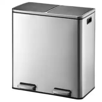 Brico Cash Poubelle de tri sélectif major argent acier inoxydable 60 l offre
