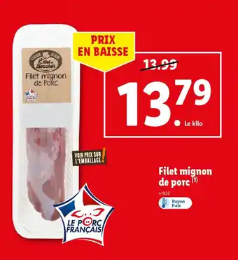 Lidl Filet mignon de porc (¹) offre