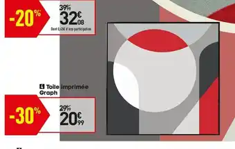 Conforama Toile Imprimè Graph offre