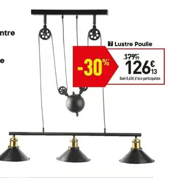 Conforama Lustre Poulie offre