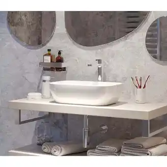 Bricorama Swiss aqua technologies infinitio vasque à poser 45,5x32,5 cm, sans trop-plein, blanc brillant (satinf4532) offre