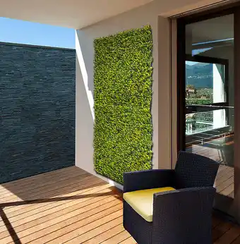 Bricorama Panneau décoratif synthétique buxus - vert - 1x1m offre