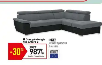 Conforama Canapè D'angle Fixe Antero 2 offre