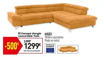 Conforama Canapè D'angle Convertible Twin offre