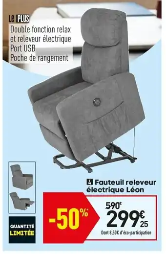Conforama Fauteuil Releveur èlectrique Lèon offre