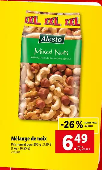 Lidl Mélange de noix offre