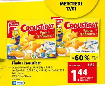 Lidl Findus Croustibat offre
