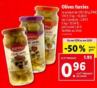 Lidl Olives vertes offre