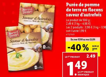 Lidl Purée de pomme de terre en flocons saveur d'autrefois offre