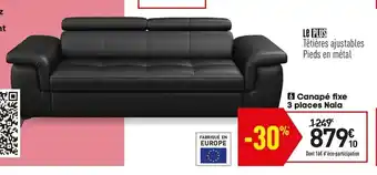 Conforama Canapè Fixe 3 Places Nala offre