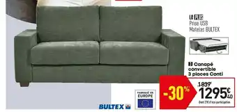 Conforama Canapè Convertible 3 Places Conti offre