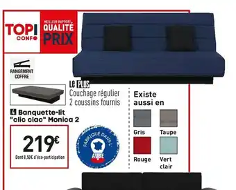 Conforama Banquette-Lit "Clic Clac" Monica 2 offre