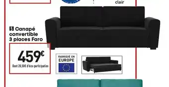 Conforama Canapè Comvertible 3 Places Faro offre