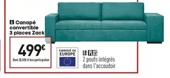 Conforama Canapè Convertible 3 Places Zack offre