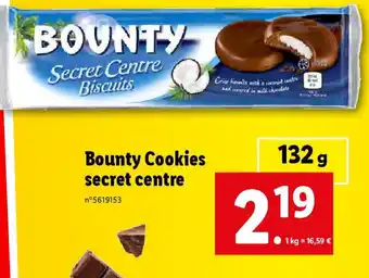 Lidl Bounty Cookies secret centre offre