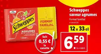 Lidl Schweppes saveur agrumes offre