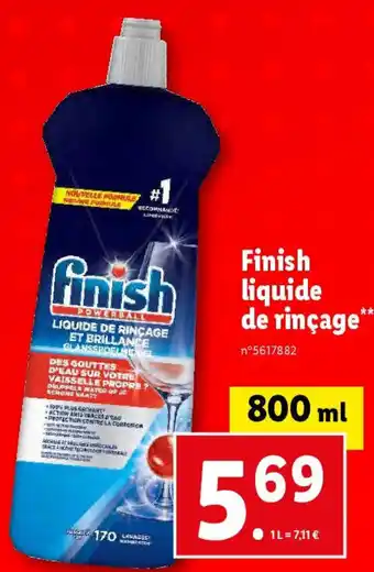 Lidl Finish liquide de rinçage** offre