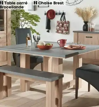 Conforama Table Carrè Broceliande offre