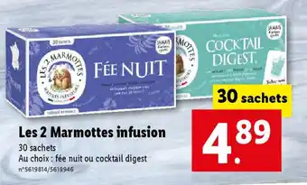 Lidl Les 2 Marmottes infusion offre