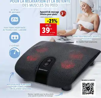Appareil de massage Shiatsu pour pieds"