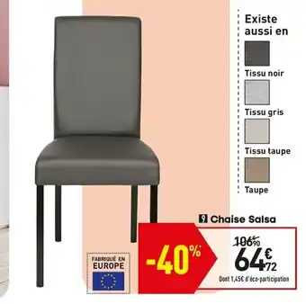 Conforama Chaise Salsa offre