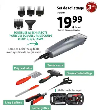 Lidl Set de toilettage offre