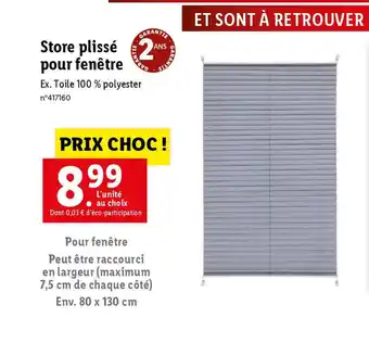 Lidl Store plissé 2 pour fenêtre offre