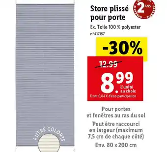 Lidl Store plissé pour porte offre